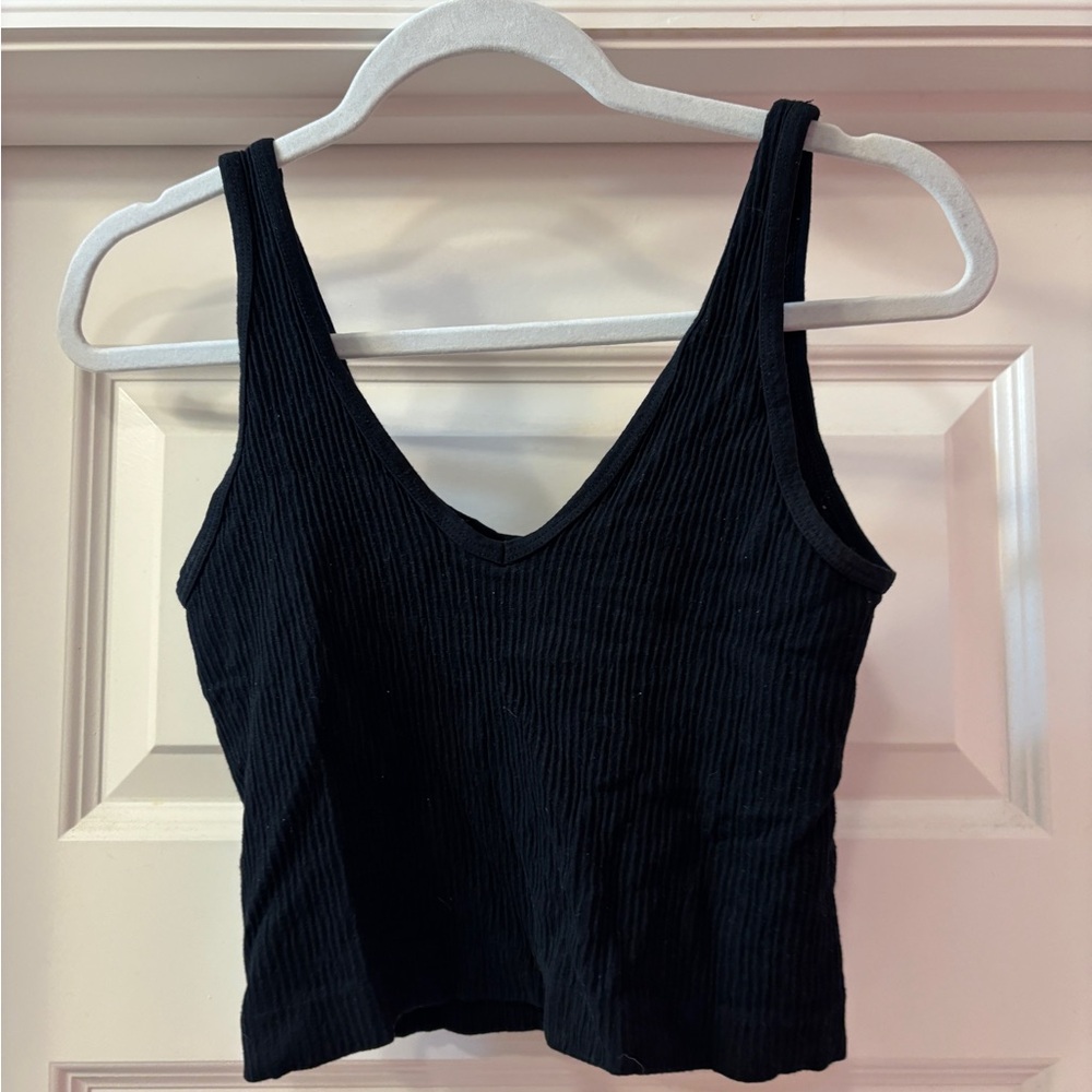 Urban Outfitters Black Ribbed Tank Top